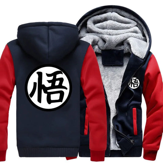 Autumn Winter Jackets Anime Sweatshirt Men Fashion Streetwear Fleece Hoody Men's Sportswear  Jacket